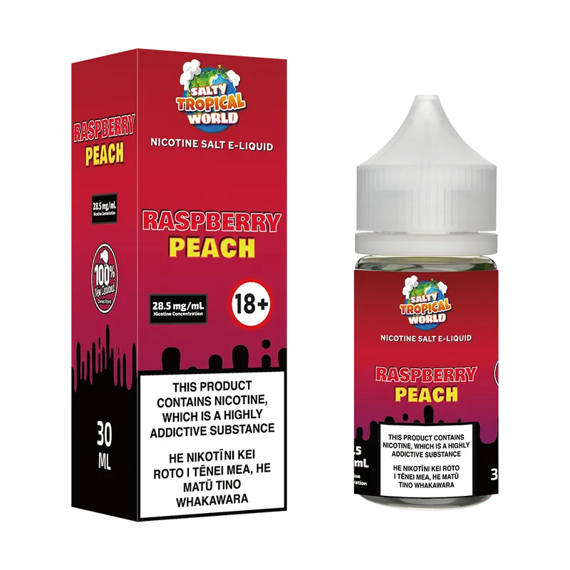 Raspberry Peach Nicotine Salt E-Liquid