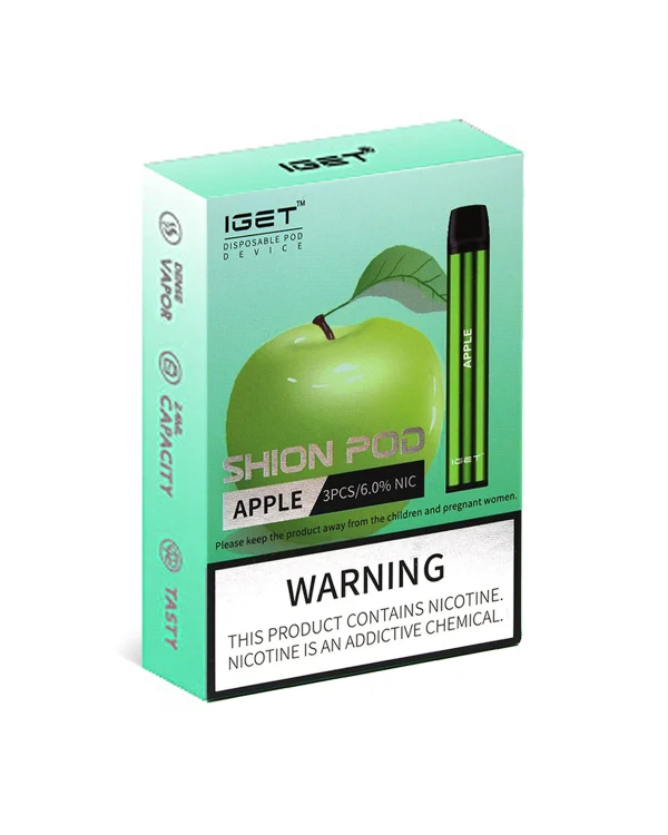 Apple 600 Puffs Disposable 3 x IGET Shion
