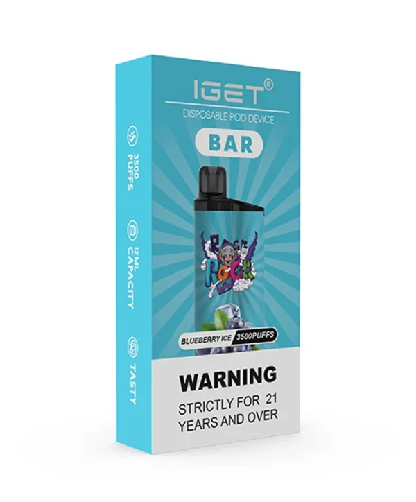 Blueberry Ice 3500 Puffs Disposable Vape IGET Bar
