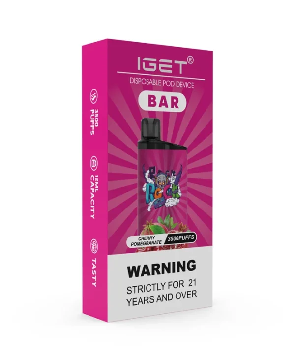 Cherry Pomegranate 3500 Puffs Disposable Vape IGET Bar