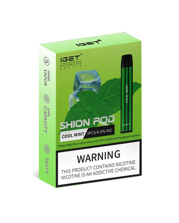 Cool Mint 600 Puffs Disposable 3 x IGET Shion