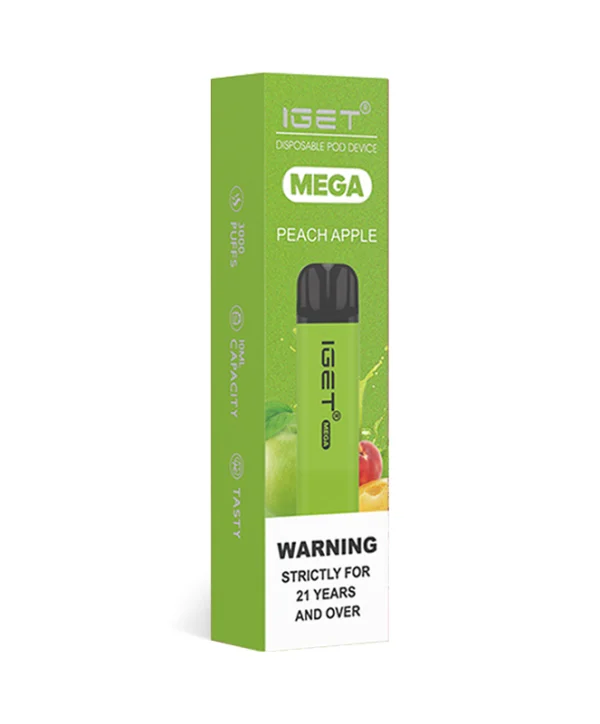 Peach Apple 3500 Puffs Disposable Vape IGET Mega