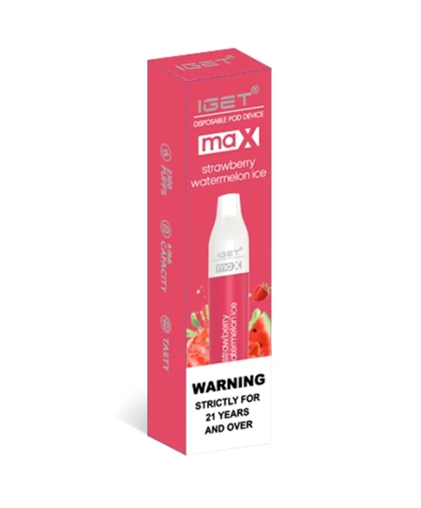 Strawberry Watermelon Ice 2200 Puffs Disposable Vape IGET Max